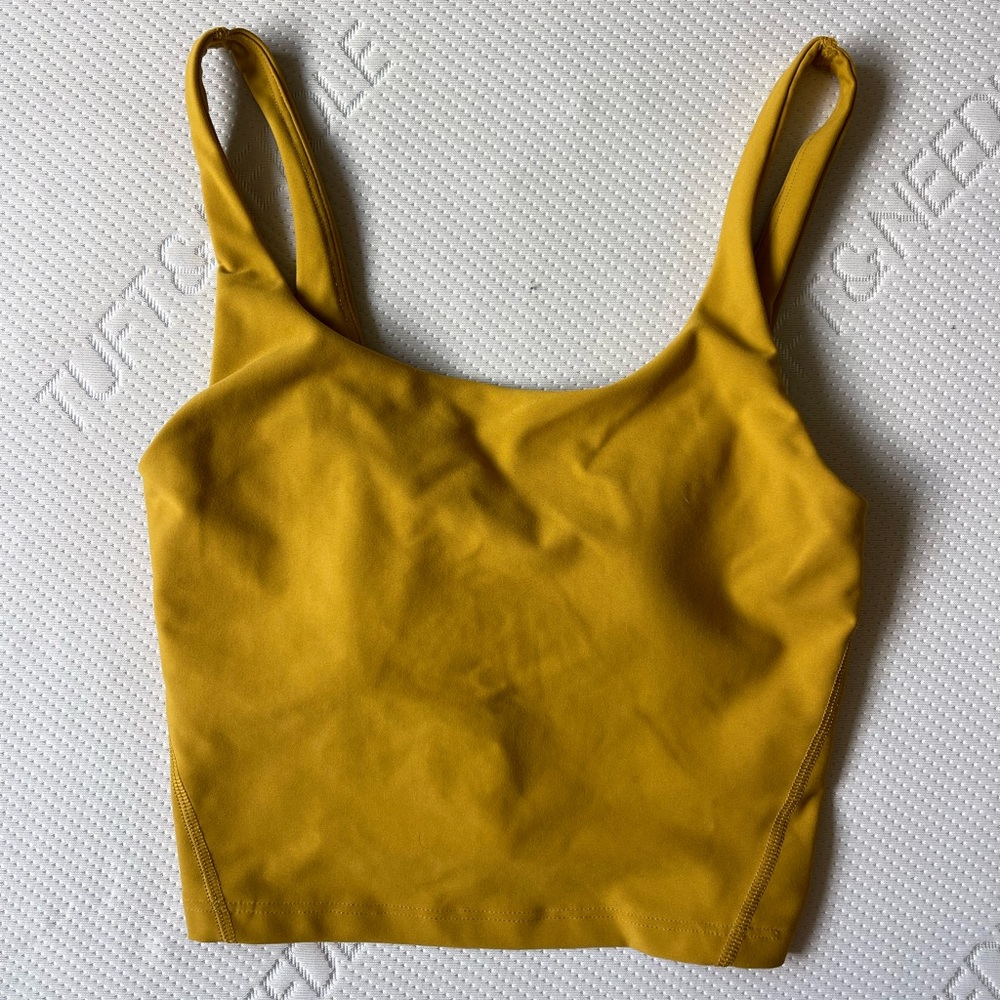 Yellow Sleeveless Crop Top